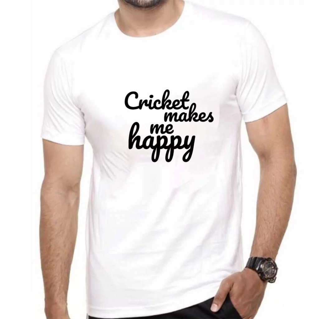 Cricket Makes Me Happy T-Shirt
