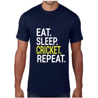 EAT SLEEP CRICKET REPEAT T-shirt