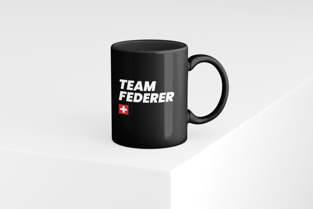 Team Federer Black Coffee Mug