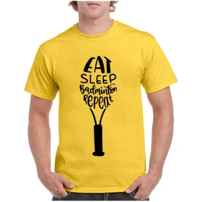 Eat Sleep Badminton Repeat T-shirt