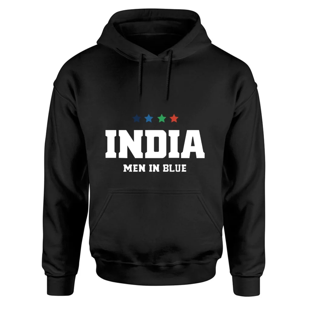 India Men In Blue Hoodie