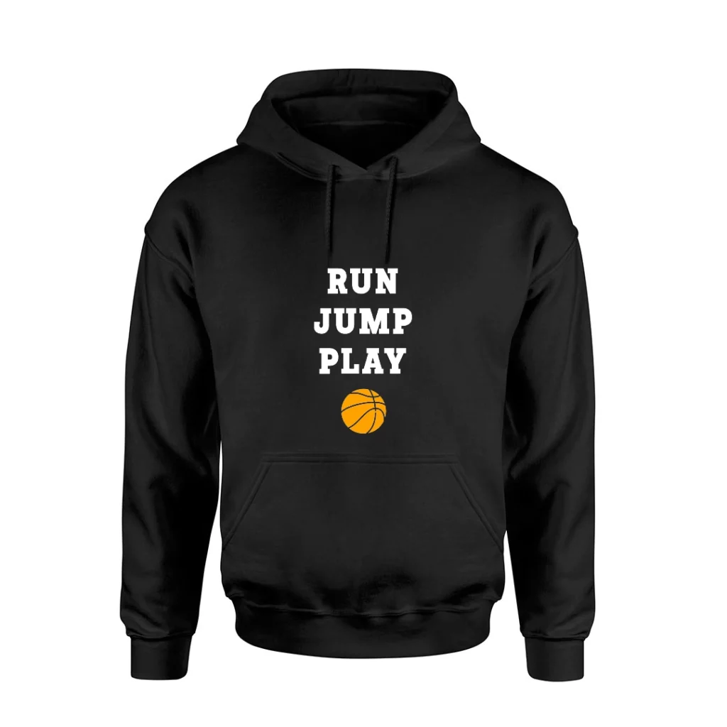 Run Jump Play Basketball Hoodie