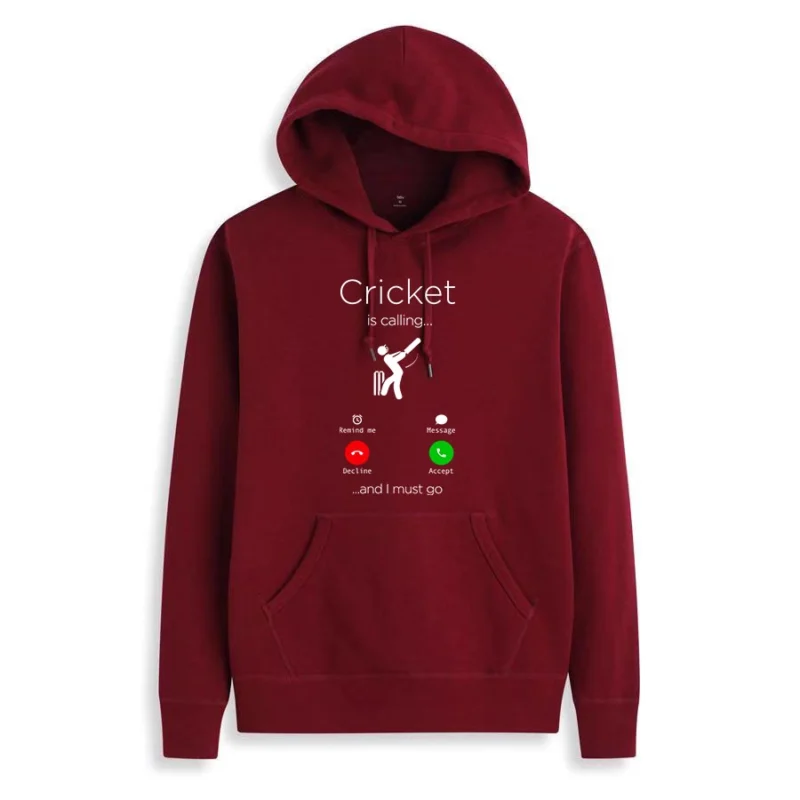 cricket_calling_Hoodie_Maroon