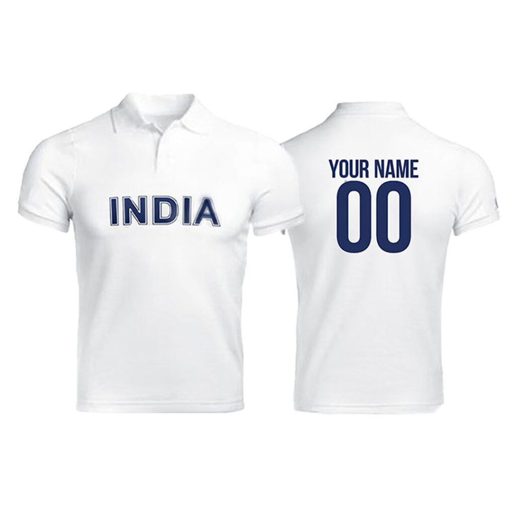 Customise Kids White Cricket Jersey