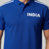 India Blue Cotton Polo Jersey
