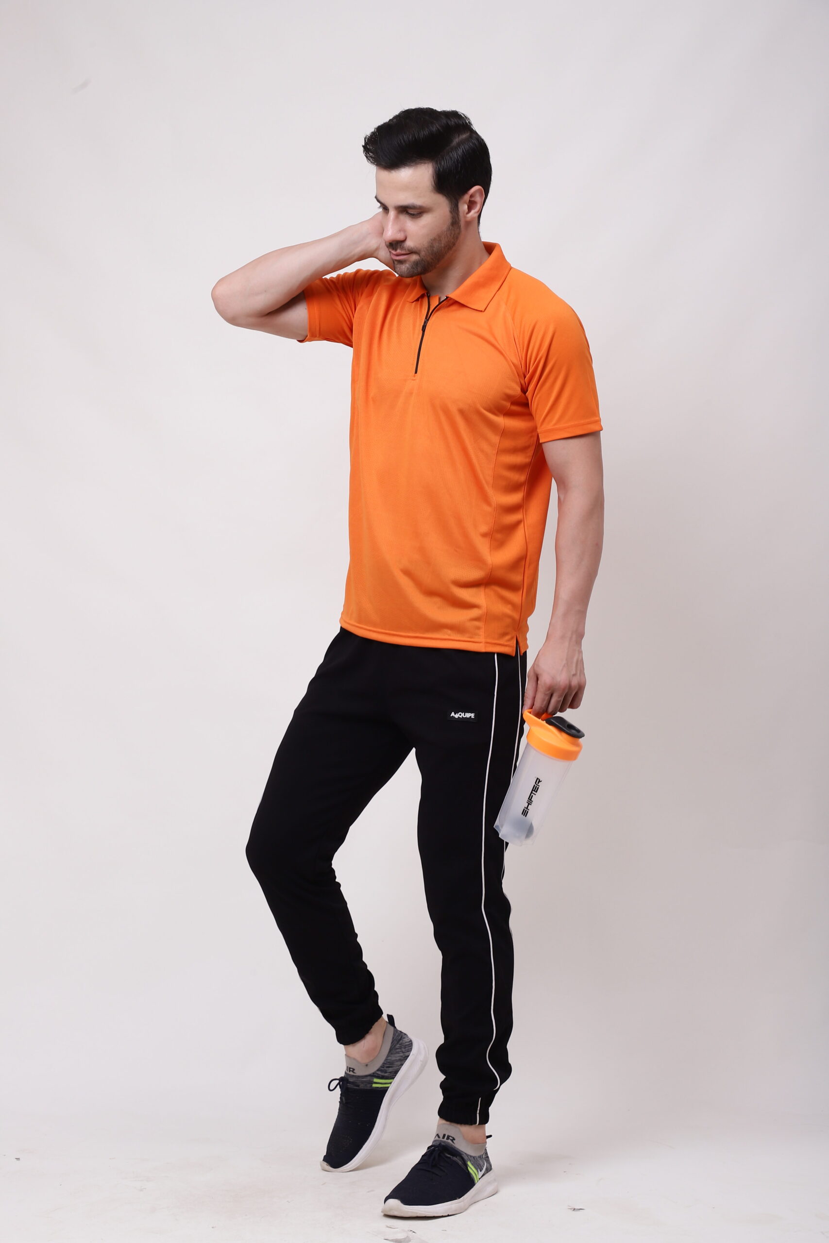 Men Black Trackpant with White line - Image 13