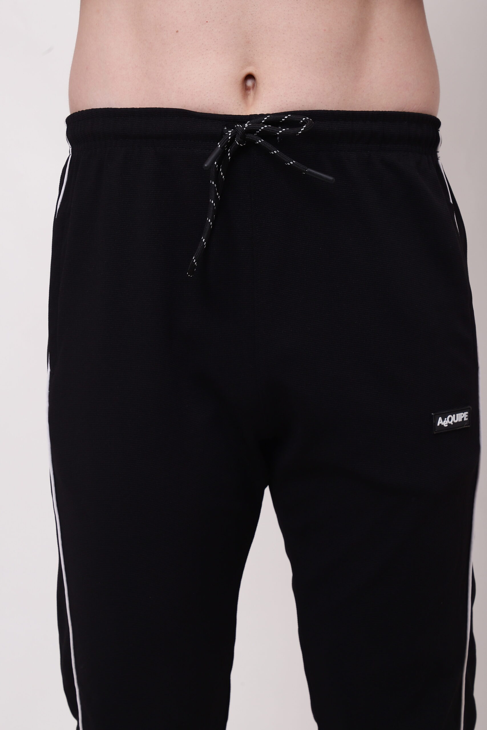 Men Black Trackpant with White line - Image 8