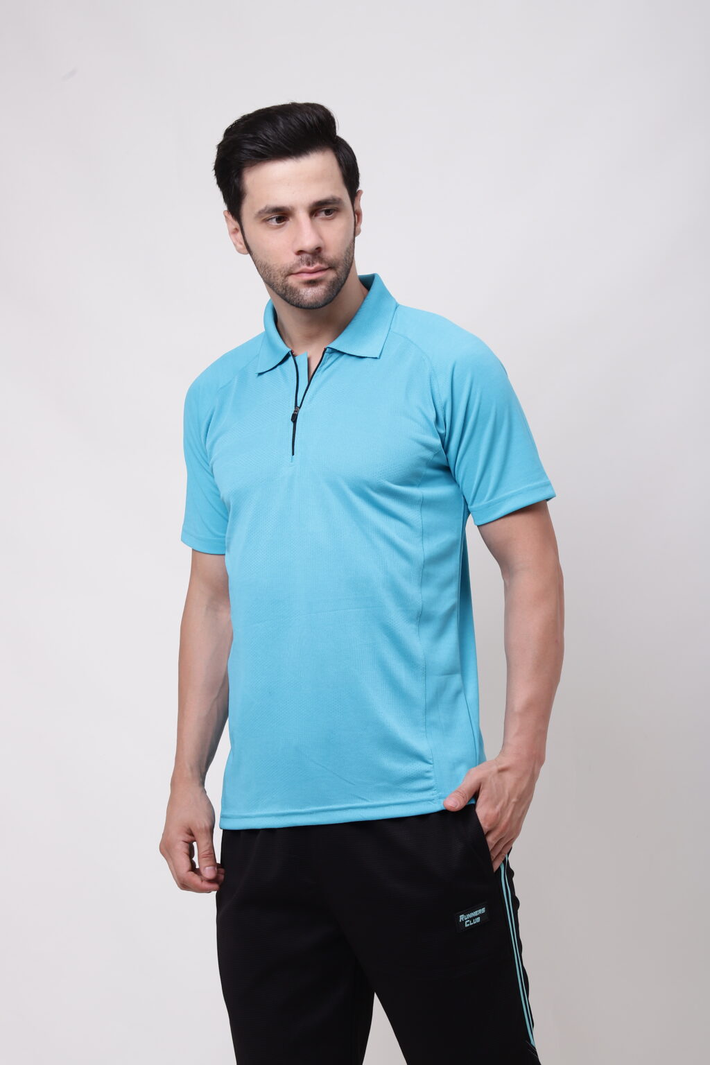 Men Polo T-shirt with Zipper