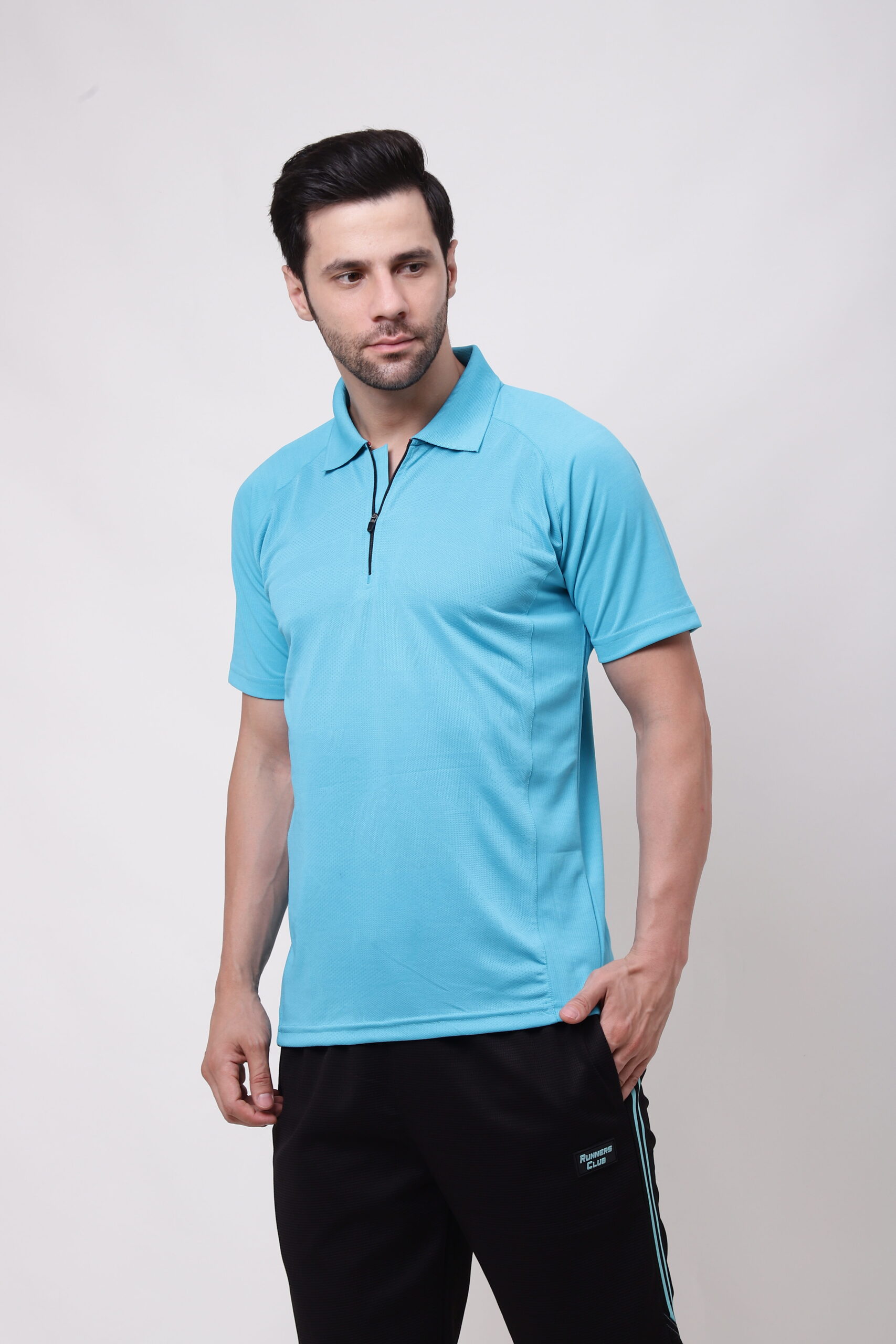 Men Polo T-shirt with Zipper