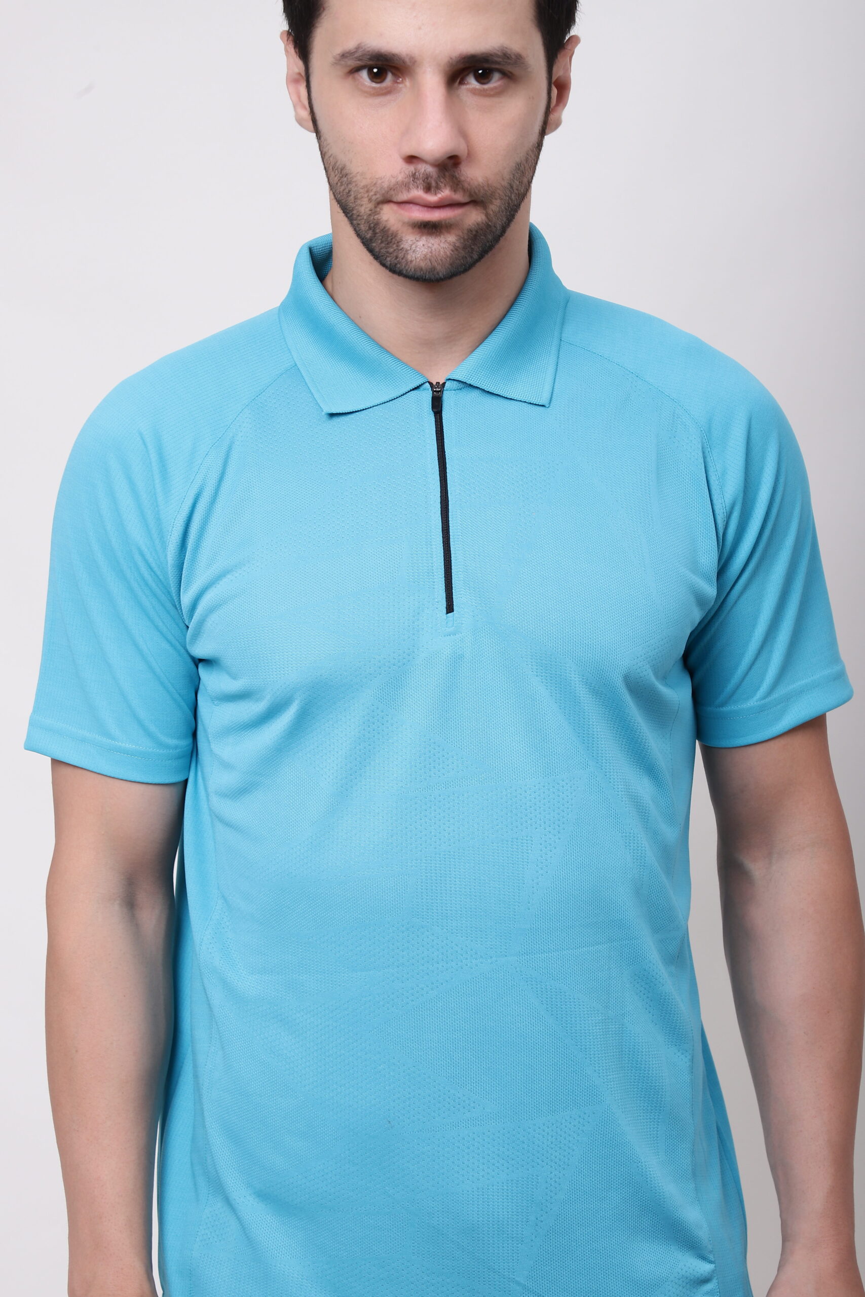 Men Polo T-shirt with Zipper - Image 8