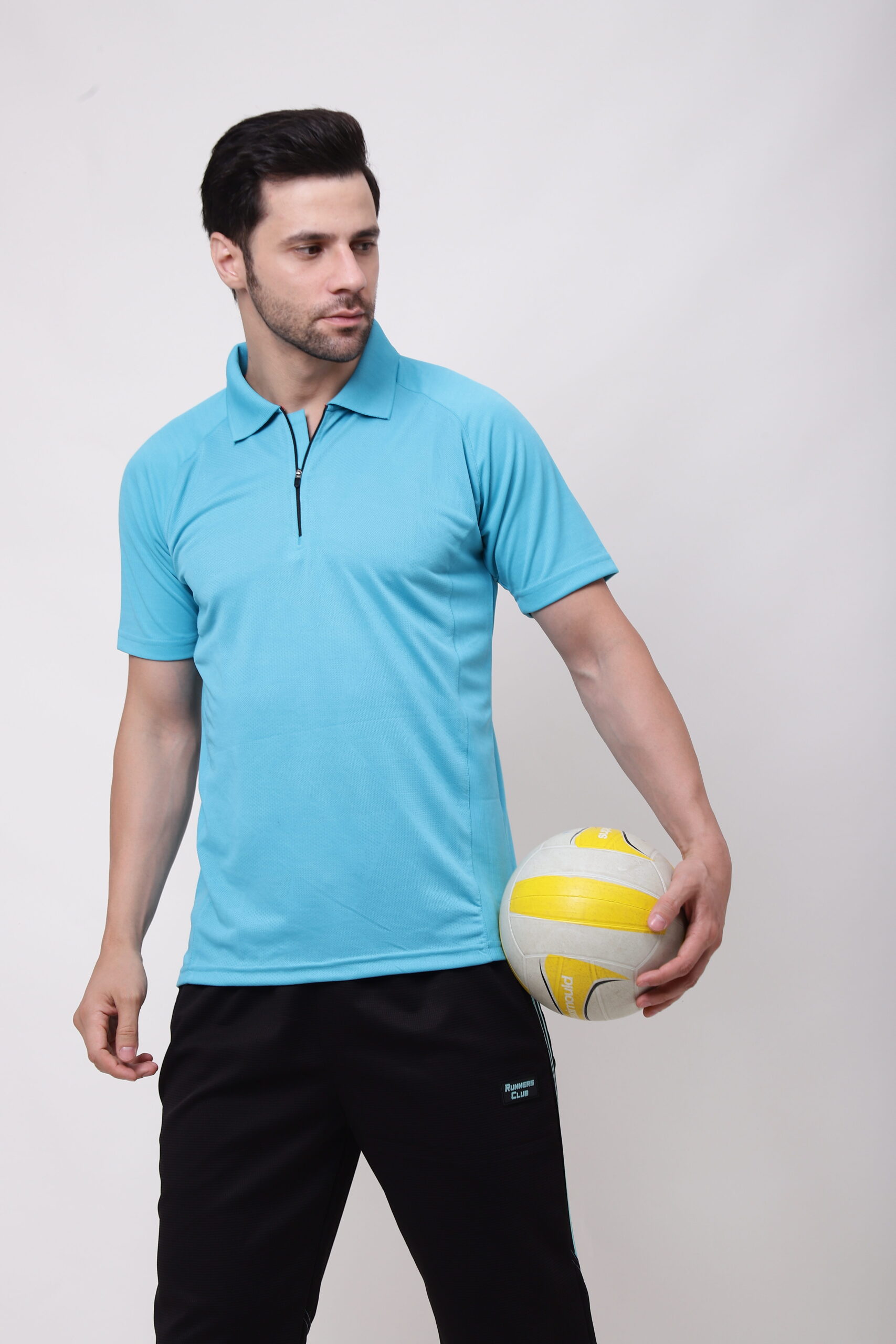 Men Polo T-shirt with Zipper - Image 12