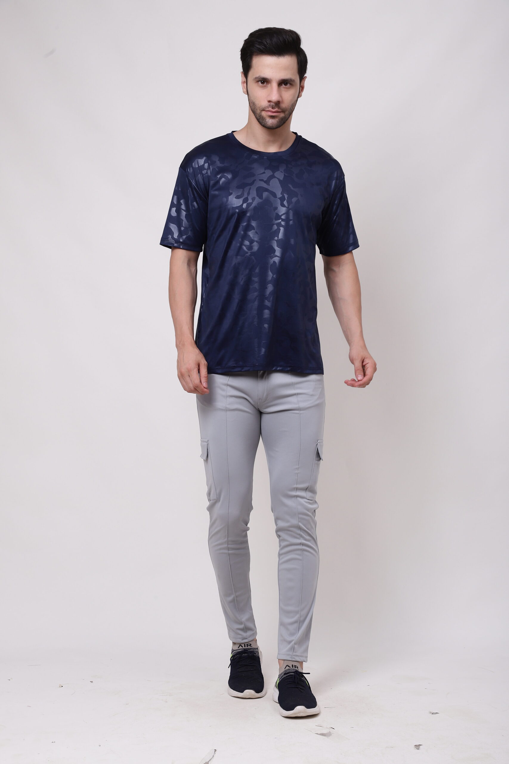 Navy Blue Camo Army T-shirt - Image 12