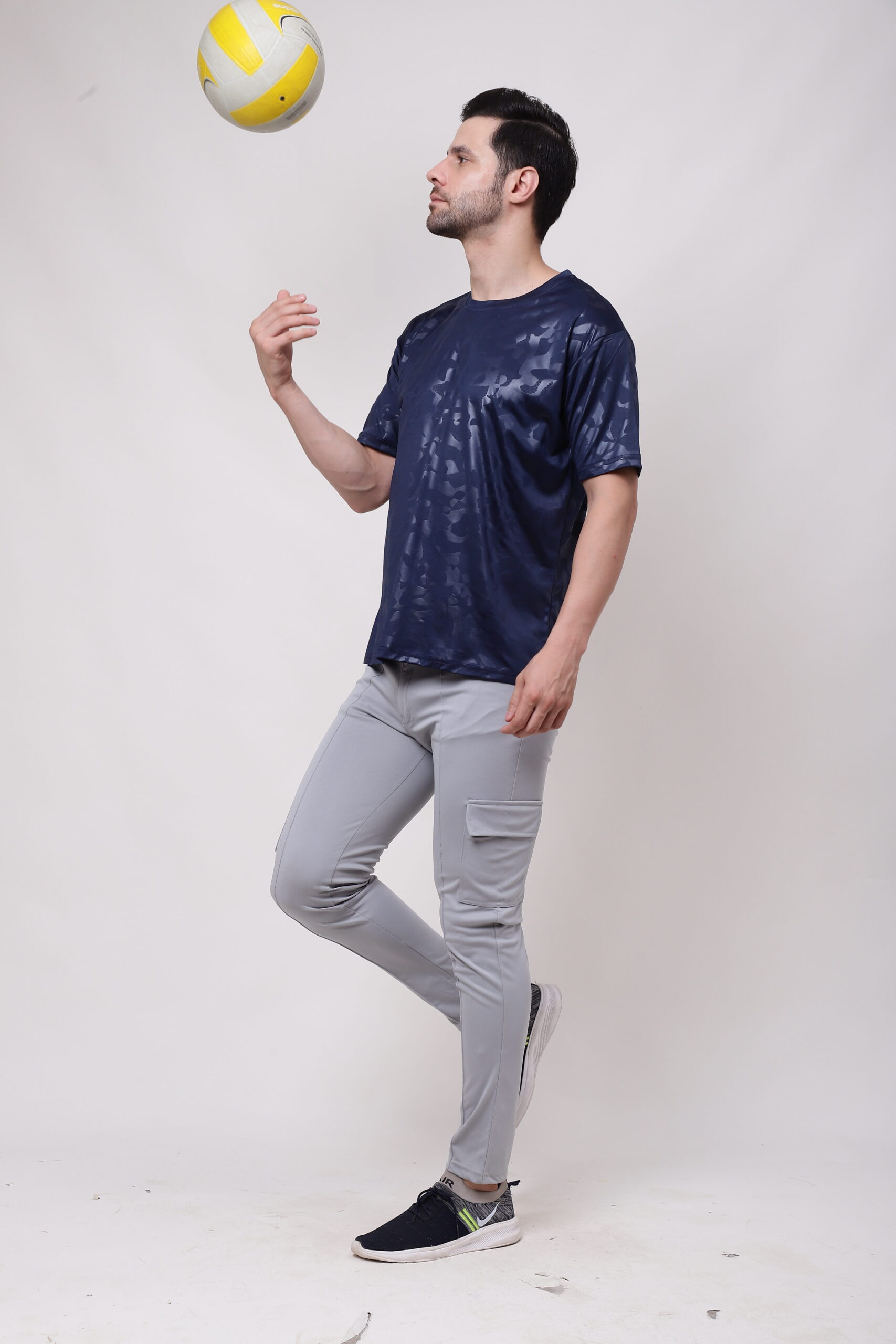 Navy Blue Camo Army T-shirt - Image 6