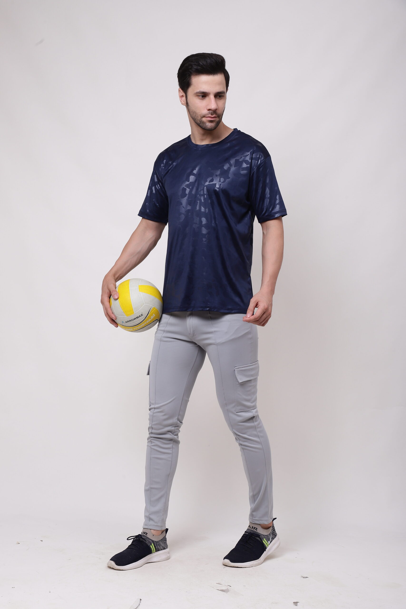 Navy Blue Camo Army T-shirt - Image 5