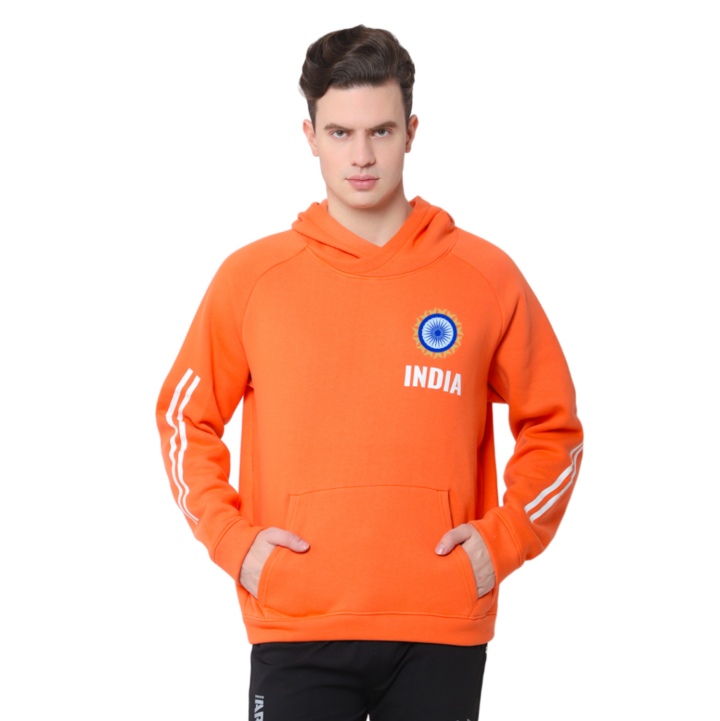 India Orange Hoodie | India Orange hoodie for Cricket Fans | Indian Cricket Hoodie