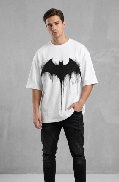 Batman Drip Logo Oversized T-Shirts