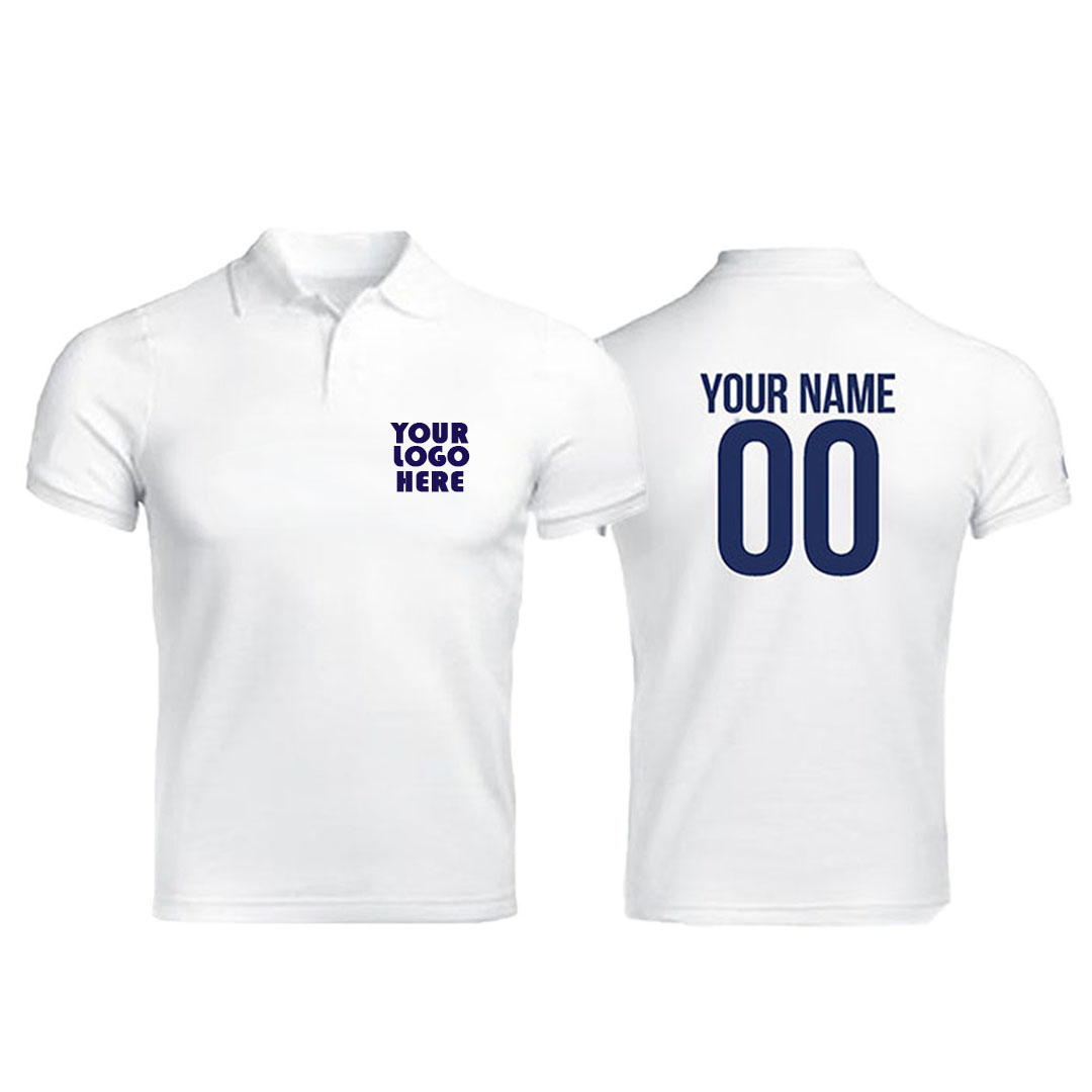 Customise Kids White Cricket Jersey With Logo