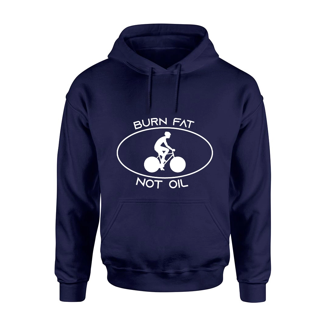 BURN FAT NOT OIL CYCLING HOODIE - Image 2