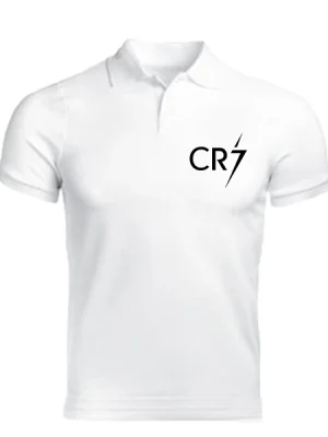 CR7 White Iconic Half Sleeve T-Shirt