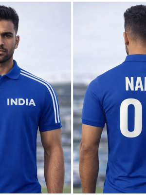 Customised India Blue Polo Jersey