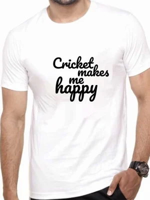 Cricket Makes Me Happy T-Shirt