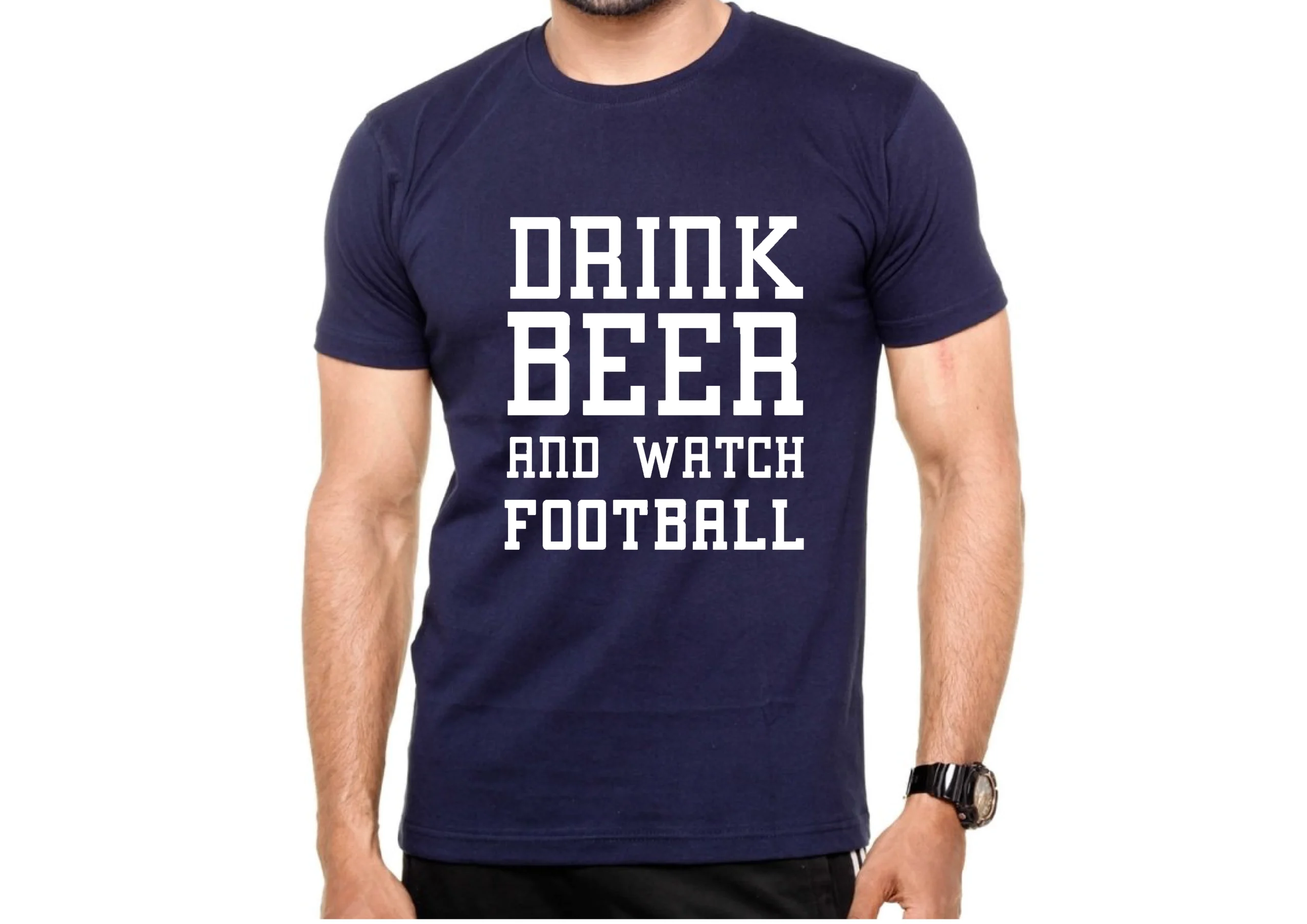 Drink Beer and Watch Football Tshirt - Image 3