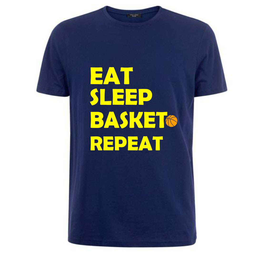Eat Sleep BasketBall Repeat T-shirt - Image 4