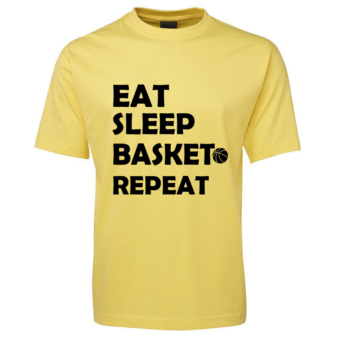 Eat Sleep BasketBall Repeat T-shirt - Image 2
