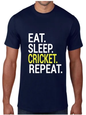 EAT SLEEP CRICKET REPEAT T-shirt