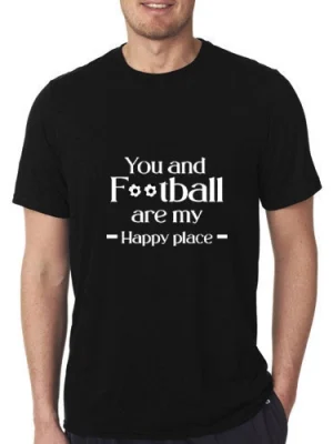 Football happy place t-shirt