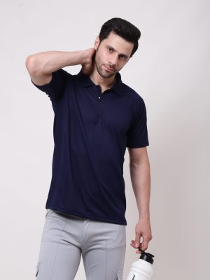 Men Navy Blue T-shirt