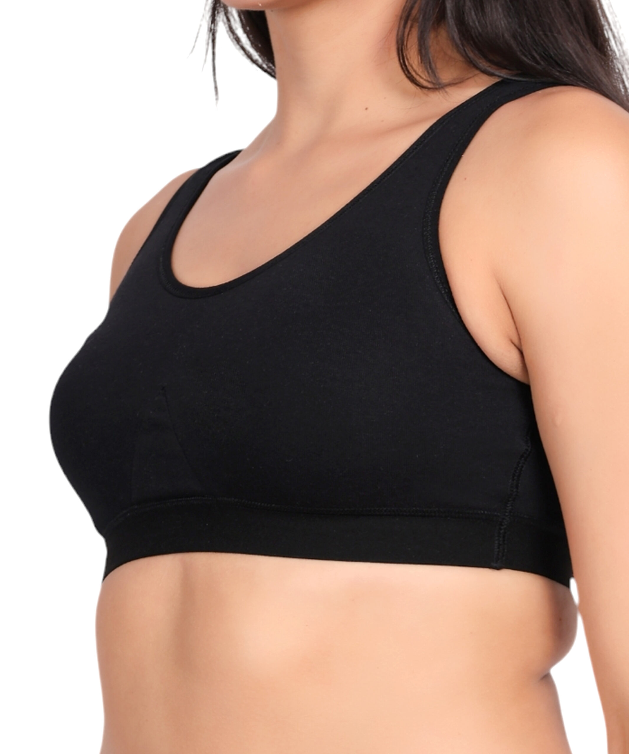Black Cotton Sports Top - Image 5