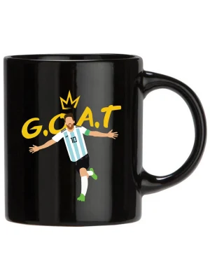 MEESI THE GOAT BLACK COFFEE MUG