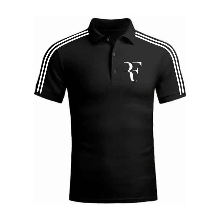 RF logo Black Polo Jersey
