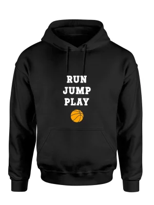 Run Jump Play Basketball Hoodie