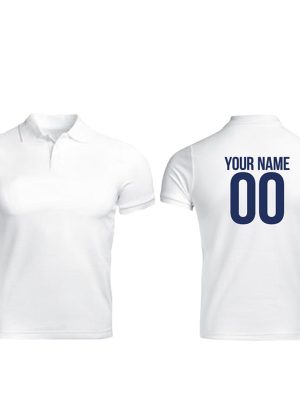Customise White Plain Half Sleeve Jersey