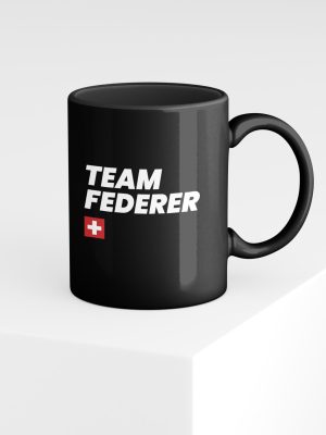 Team Federer Black Coffee Mug
