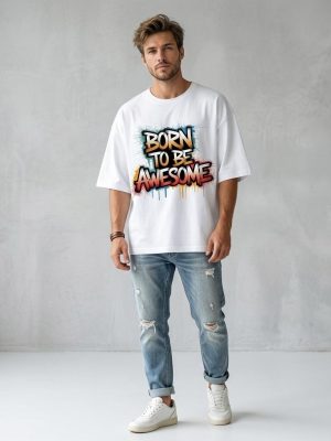 Born To Be Awesome Oversized T-shirt