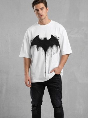 Batman Drip Logo Oversized T-Shirts
