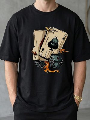 Flaming Dice Oversized T Shirt