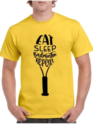 Eat Sleep Badminton Repeat T-shirt