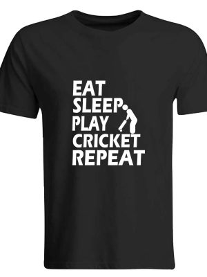Eat Sleep Cricket Repeat T-shirt