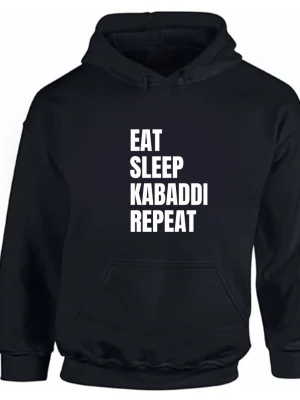 Eat Sleep Repeat Kabaddi Winter Hoodie