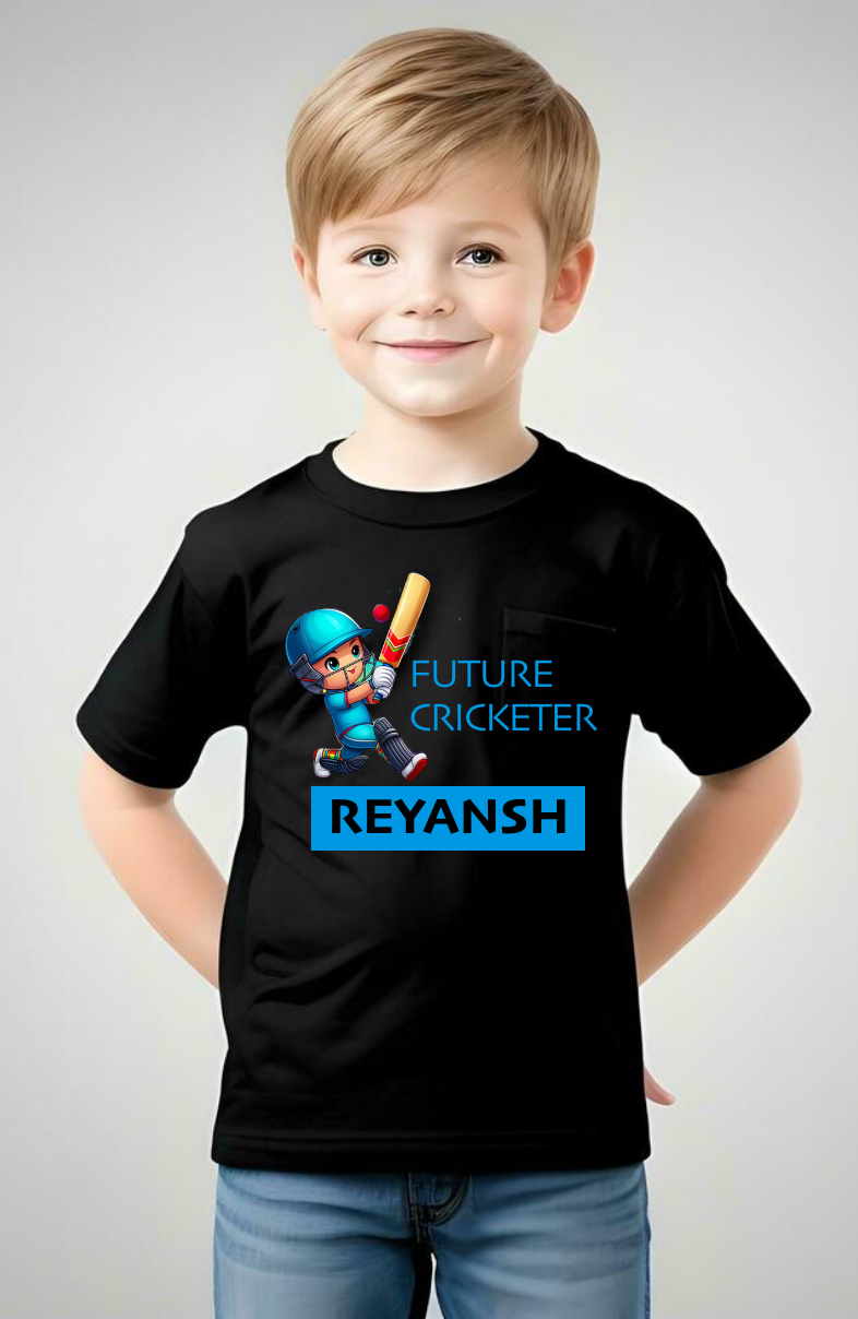 Customised Future Cricketer Kids T-shirt