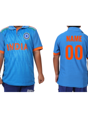 Customised Kids India Blue Jersey
