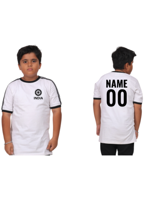 Kids Customised  India Off-White Travel Jersey
