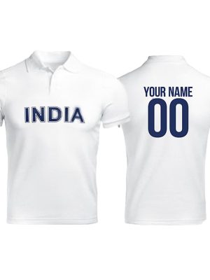Customise white Cricket Half Sleeve Jersey